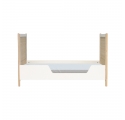 Océania Cedar and Rattan Weave Baby Bed 60x120cm White