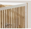 Océania Cedar and Rattan Weave Baby Bed 60x120cm White