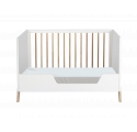 Lit bébé évolutif MARELIE cèdre 60 x 120 cm Neige - Blanc