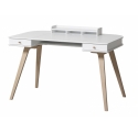 Ensemble Bureau Wood 72 cm et Chaise Wood Blanc