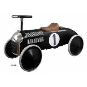 Voiture de course porteur en métal noir