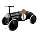 Voiture de course porteur en métal noir