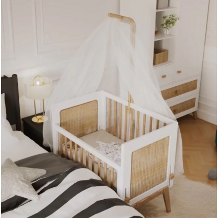 Berceau Cododo MARELIA cèdre et tressage Neige - Blanc