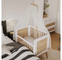 Berceau Cododo MARELIA cèdre et tressage Neige - Blanc