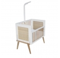 Berceau Cododo MARELIA cèdre et tressage Neige - Blanc