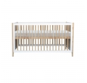 Lit bébé évolutif OCEANIA cèdre et tressage rotin 70 x 140 cm Neige - Blanc