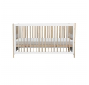 Lit bébé évolutif OCEANIA cèdre et tressage rotin 70 x 140 cm Neige - Blanc