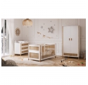Océania Cedar and Rattan Weave Baby Bed 70x140cm White