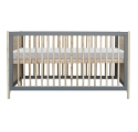 Océania Cedar and Rattan Weave Baby Bed 70x140cm Silex Grey