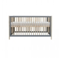 Lit bébé évolutif OCEANIA cèdre et tressage rotin 70 x 140 cm SILEX - Gris