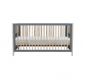 Océania Cedar and Rattan Weave Baby Bed 70x140cm Silex Grey