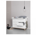 Commode à langer 6 tiroirs WOOD avec grand plan - Chêne Naturel