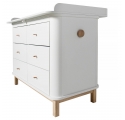 Commode à langer 6 tiroirs WOOD avec grand plan - Chêne Naturel