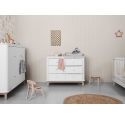 Commode à langer 6 tiroirs WOOD avec grand plan - Chêne Naturel