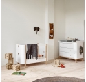 Commode à langer 6 tiroirs WOOD avec grand plan - Chêne Naturel