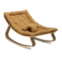 Baby Rocker LEVO In Walnut - Camel Cushion