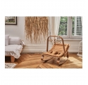 Baby Rocker LEVO In Walnut - Camel Cushion