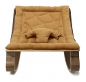 Baby Rocker LEVO In Walnut - Camel Cushion