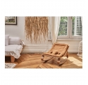 Baby Rocker LEVO In Walnut - Camel Cushion