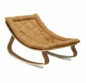 Baby Rocker LEVO In Walnut - Camel Cushion