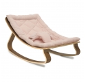 Transat bébé LEVO Noyer - Coussin Nude Pink