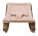 Transat bébé LEVO Noyer - Coussin Nude Pink