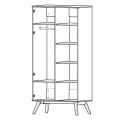 2-DOOR WARDROBE Nautis - Oak