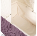 Retro Rattan Doll Pram - Purple