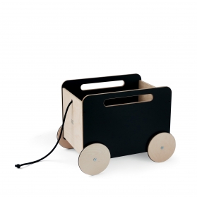 Coffre à jouets à roulettes en ardoise noire Toy Chest