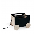 Coffre à jouets à roulettes en ardoise noire Toy Chest