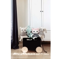 TOY CHEST ON WHEELS by Ooh Noo - Blackboard