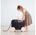 TOY CHEST ON WHEELS by Ooh Noo - Blackboard