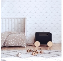 Coffre à jouets à roulettes en ardoise noire Toy Chest