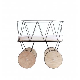 Doll's cradle in metal and wood Dolly Cot