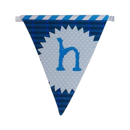Blue Stripes ~Guirlande Happy Birthday~