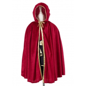 Manteau cape rouge de Chevalier ou de Magicien