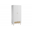 Armoire CANNE en rotin - Blanc