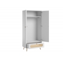 Armoire CANNE en rotin - Blanc