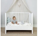 Lit bébé évolutif Harlequin Blanc - 60 x 120 cm