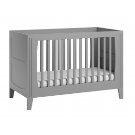 Lit bébé Milenne évolutif  70 x 140 cm - Gris clair