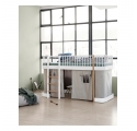 Rideau Cabane pour Lit mezzanine mi-haut WOOD Mini + - Nature