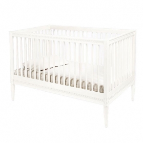 Lit bébé évolutif Gustavienne avec matelas - Blanc