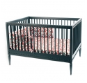 Lit bébé évolutif Gustavienne avec matelas - Vert profond