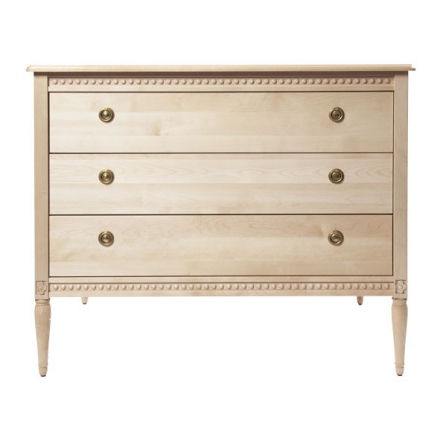 Commode Gustavienne Bouleau Naturel avec plan à langer amovible