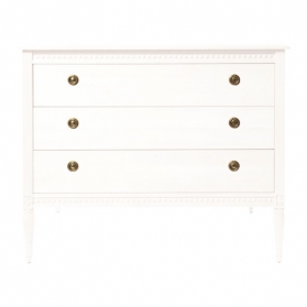 Commode Gustavienne Blanc avec plan à langer amovible