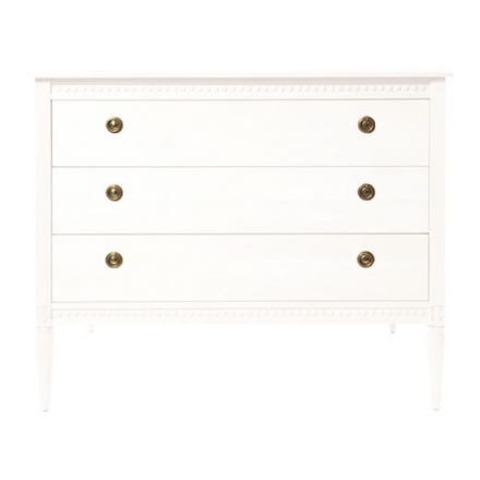 Commode Gustavienne Blanc avec plan à langer amovible