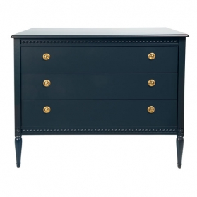 Commode Gustavienne Vert profond avec plan à langer amovible