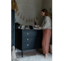Commode Gustavienne Vert profond avec plan à langer amovible