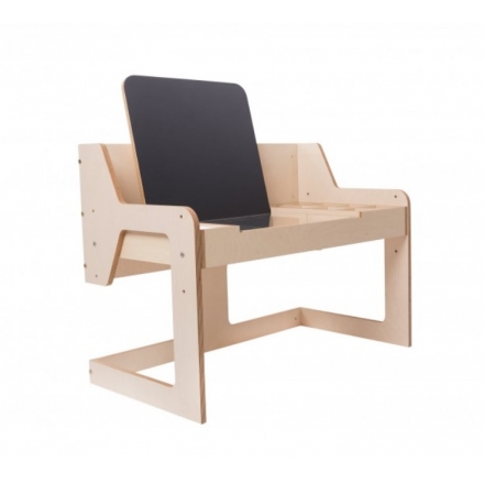 Ensemble Bureau et chaise Montessori réglable Luula - Coussin vert menthe