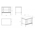 Dresser et Changing Tray GUSTAVIENNE - Milky white